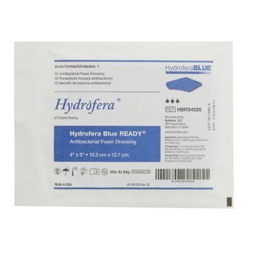 Hydrofera Blue Ready Foam Dressing, Single Pack, 4 x 5 Inch (HBRS4520)