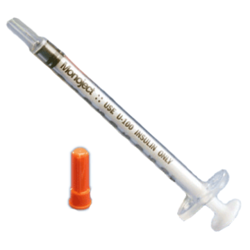 1 mL Insulin Syringe by Monoject