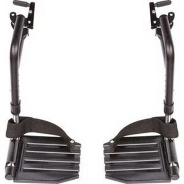 Swingaway Hemi Footrests with Heel Loop Footplate