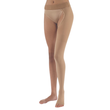 Jobst Relief Single Leg Chap Compression Stockings OPEN TOE 20-30 mmHg 