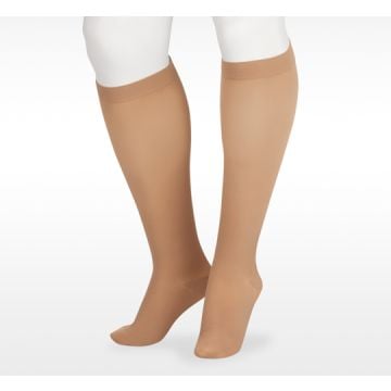 Juzo Soft 2001 Knee High 20-30 mmHg Compression Socks, Closed Toe, Silicone Top Band, Petite