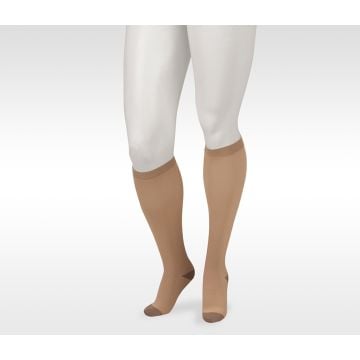 Juzo Silver Soft II0VII Knee High 20-30 mmHg Compression Socks, Closed Toe, Beige