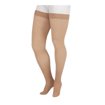Juzo Soft 30-40 mmHg 2002 Thigh High Compression Stockings, Beaded Silicone Top Band  