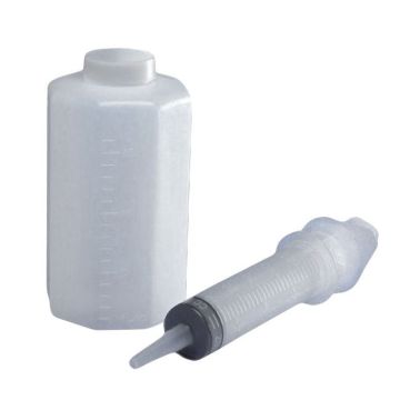 Kangaroo Irrigation Syringe with 500mL container, 60 mL Piston Syringe