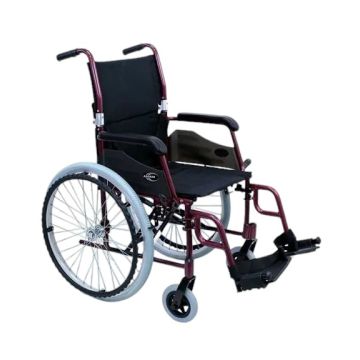 18 Inch, Burgundy, Swing Away Footrest
