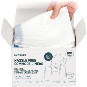 Lunderg Hassle-Free Commode Liners 
