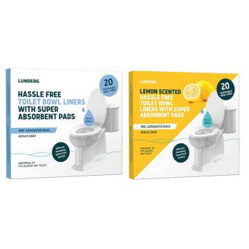 Lunderg Toilet Bowl Liners with Absorbent Pads