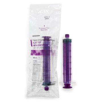 McKesson Enteral Feeding 60 mL Piston Irrigation Syringe w/ Enfit Tip