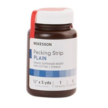 McKesson 1/4 in x 5 yds Plain Packing Strips, Sterile - 61-59120