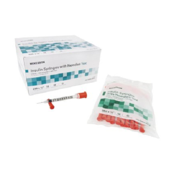 Color Code: Orange 0.5 mL - 28 Gauge 1/2 Inch Needle, Ultra-Thin Wall (Poly Bag)