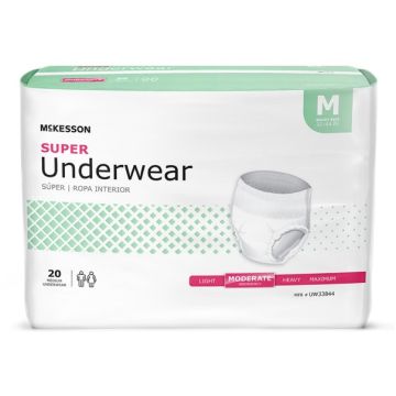 Size medium incontinence underwear