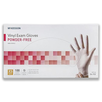 Mckesson Clear Vinyl Smooth Exam Gloves Powder Free - NonSterile