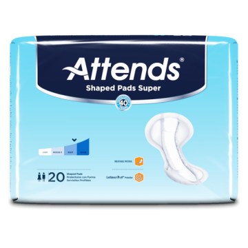 Attends Shaped Pads Super Heavy Absorbency