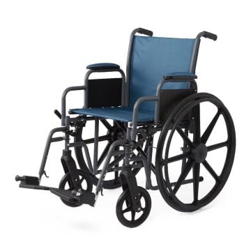 Desk-Length Arms, Swing-Away Footrests, Microban-Treated Touch Points, 18 Inch Width, Teal