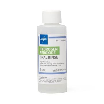 Medline Hydrogen Peroxide Oral Rinse, 1.5%, 2 oz. - MDS096065HPH