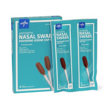 medline antiseptic povidone iodine nasal swabs
