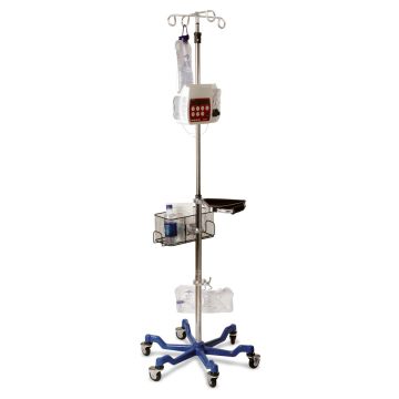 medline 6-leg heavy-duty iv poles and accessories