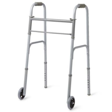 Two-Button Walker with 5 Inch Wheels
