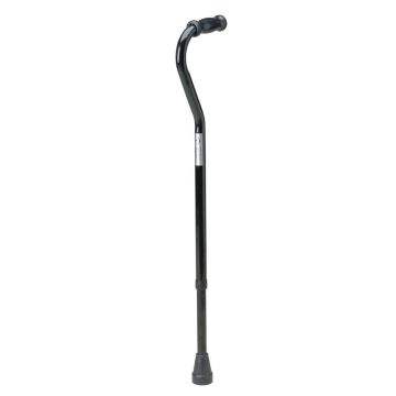 Medline Bariatric Offset Handle Cane, Black, 500 lb Capacity - MDS86420XW