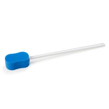 Medline Foam Bath Sponges with Rigid Handle, Contoured or Round