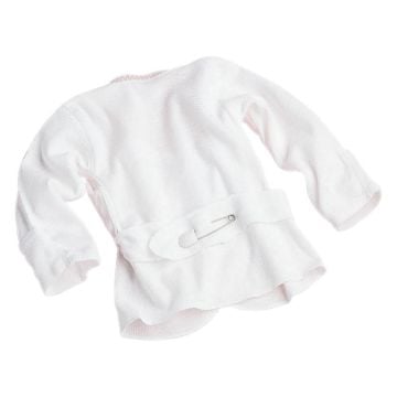Medline Pin-Back Infant Shirts, White - MDT2112652