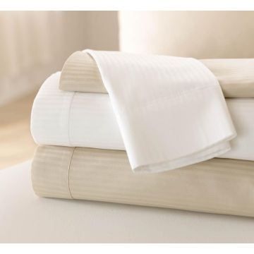 Medline Feels Like Home Premium Reverse Sateen Sheets, Contour &slash; Flat