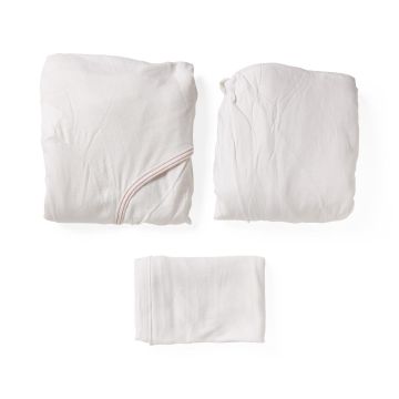 Medline Soft-Fit Knitted Flat Sheets, White Dealer Pack - MDTDEALERPKH