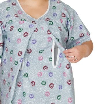 Medline Nursing and L+D Patient Apparel, Mother's Maternity Gown - MDTSG5ITSSWR
