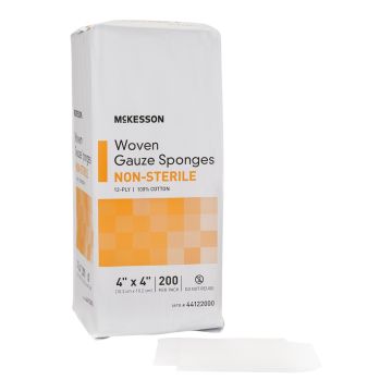 McKesson 44122000 Medi-Pak 4 x 4 Inch Gauze Sponges 12-Ply