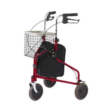 red rollator side detail view