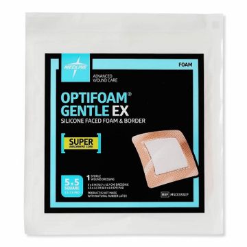 5x5 Inch Optifoam Gentle EX Wound Dressing