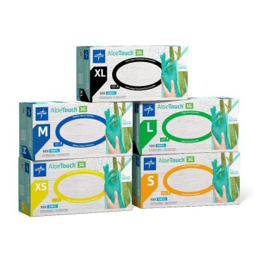 Medline AloeTouch 3G Synthetic Vinyl Exam Gloves