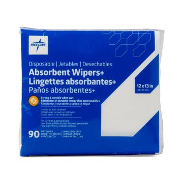 Bag of 90 Absorbent Wipers+ Dry Wipes