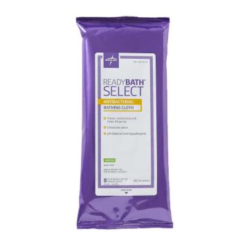 ReadyBath Select Washcloths Scented, Antibacterial, pack/8
