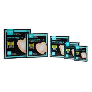 Medline Optifoam Gentle LQ Silicone-Faced Foam Dressings with Border