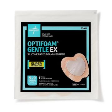9x9 Inch Optifoam Gentle EX Dressing with Border