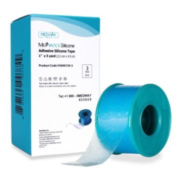 box of 3 rolls of 1 inch, 5 yard tape