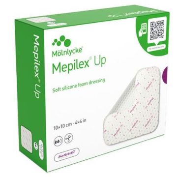 Box of Mepilex Up Soft Silicone Foam Dressing