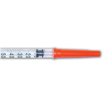 Baksnap Retractable Safety Syringe, 29G, 1/2 in. Needle, 0.5 mL - 1 mL