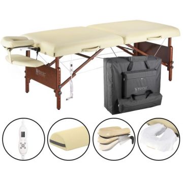Del Ray Therma-Top Massage Table Pro Package with Half Round Bolster