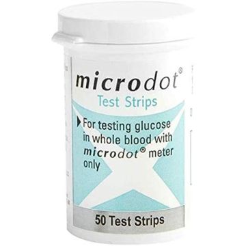 Microdot Blood Glucose Test Strips Box of 50 - BGS150