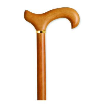 Mountain Properties Men's Derby Handle Natural Wood Cane