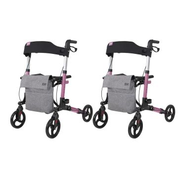 2 pink rollators