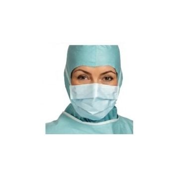 Anti-Fog, Tie Bands, Splash-Resistant, Sure-Fit Nose Clip, Blue