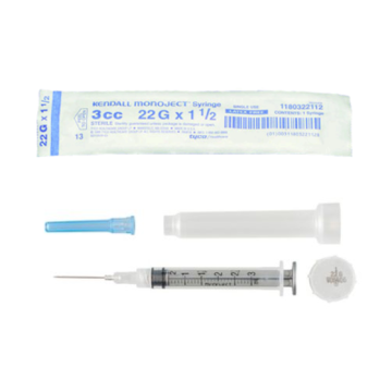 3 mL Syringes with Needle by Monoject