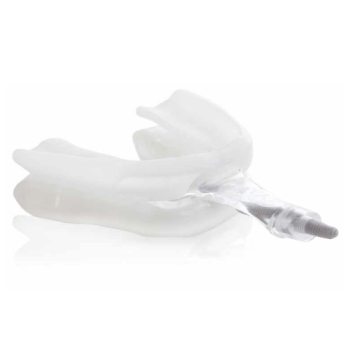 A close-up of the MyTAP Oral Appliance for Sleep Apnea Relief