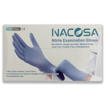 NACOSA Nitrile Medical Exam Gloves 4 mil Powder Free