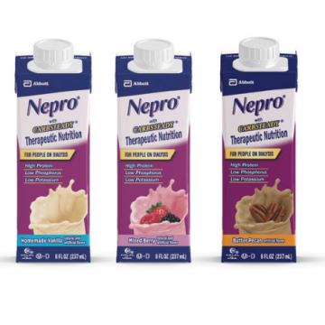 Tetra Carton Nepro w/ Carbstead in Vanilla, Mixed Berry and Chocolate