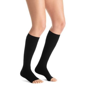 Jobst Opaque 15-20 mmHg Open Toe Knee High Compression Socks
