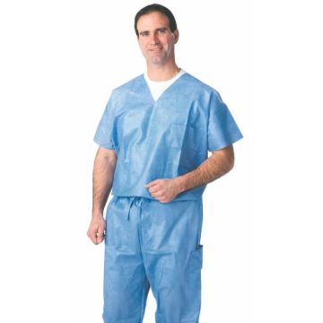 Disposable V-Neck Scrub Shirts